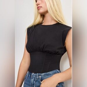 Good American sleeveless corset top black size 0 (XS) style GT0318